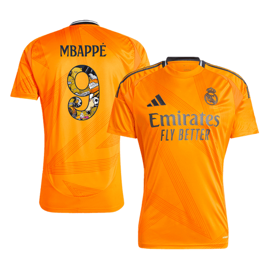 MBAPP? #9 Real Madrid Away  Soccer Jersey 2024/25 - Bear Champ Font footmaillots.fr