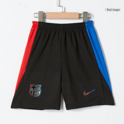 Kid's Barcelona Away  Soccer Jersey Kit(Jersey+Shorts) 2024/25 footmaillots.fr