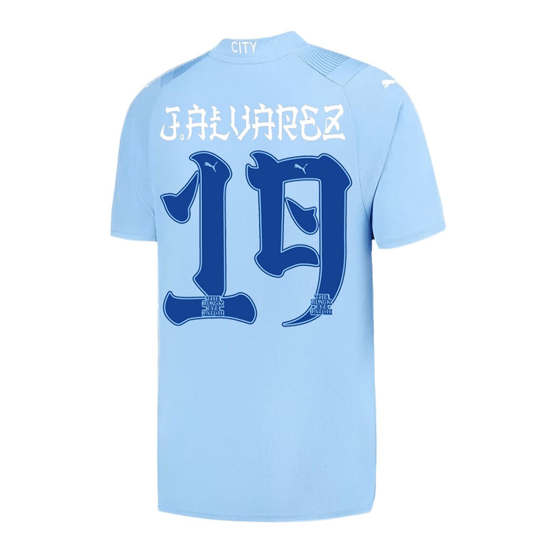 J.ALVAREZ #19 Manchester City Japanese Tour Printing Home  Soccer Jersey 2023/24 footmaillots.fr