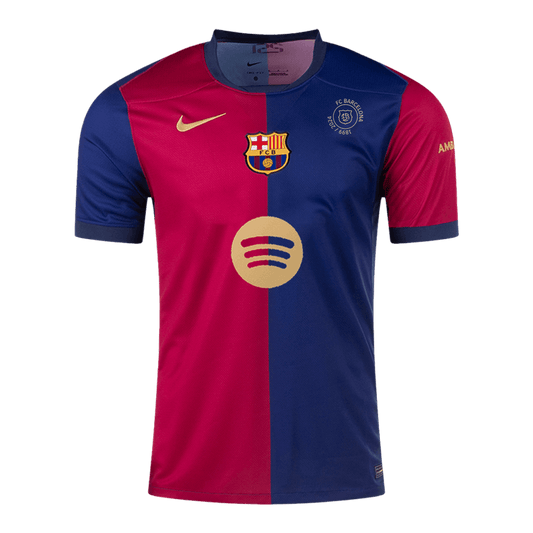Barcelona Home  Soccer Jersey 2024/25 - 125th Anniversary(Spotify Logo Without Text) footmaillots.fr
