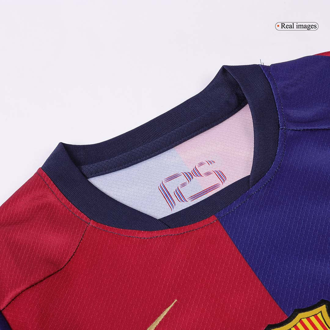 Kid's Barcelona Home  Soccer Jersey Kit(Jersey+Shorts) 2024/25-Spotify Logo Without Text footmaillots.fr