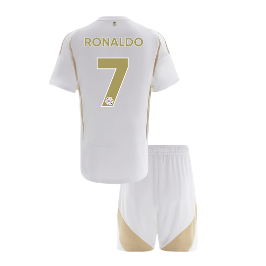 Kid's RONALDO #7 Al Nassr Third Away  Soccer Jersey Kit(Jersey+Shorts) 2024/25 footmaillots.fr
