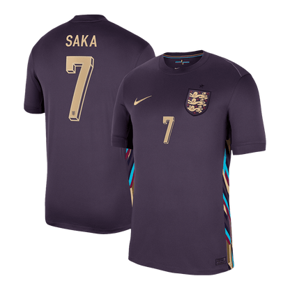 SAKA #7 England Away  Soccer Jersey Euro 2024 footmaillots.fr