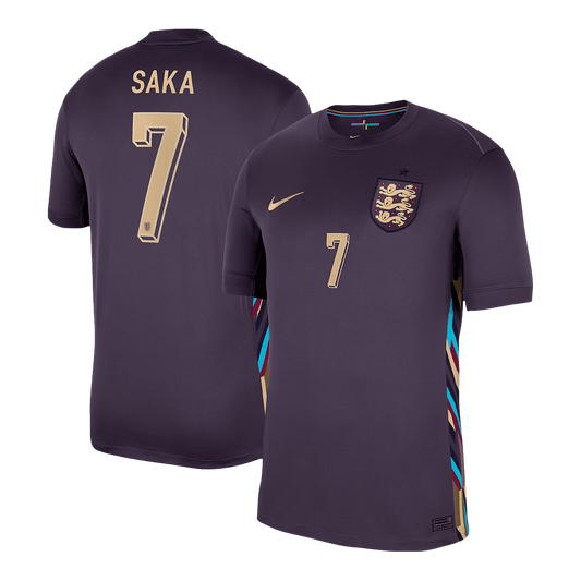 SAKA #7 England Away  Soccer Jersey Euro 2024 footmaillots.fr