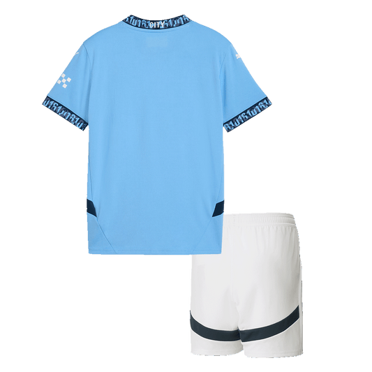 Kid's Manchester City Home  Soccer Jersey Kit(Jersey+Shorts) 2024/25 footmaillots.fr