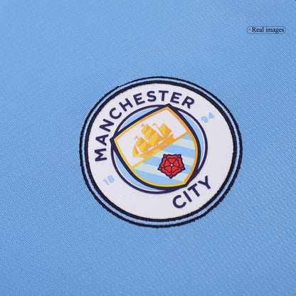Manchester City Home Long Sleeve  Soccer Jersey 2024/25 footmaillots.fr