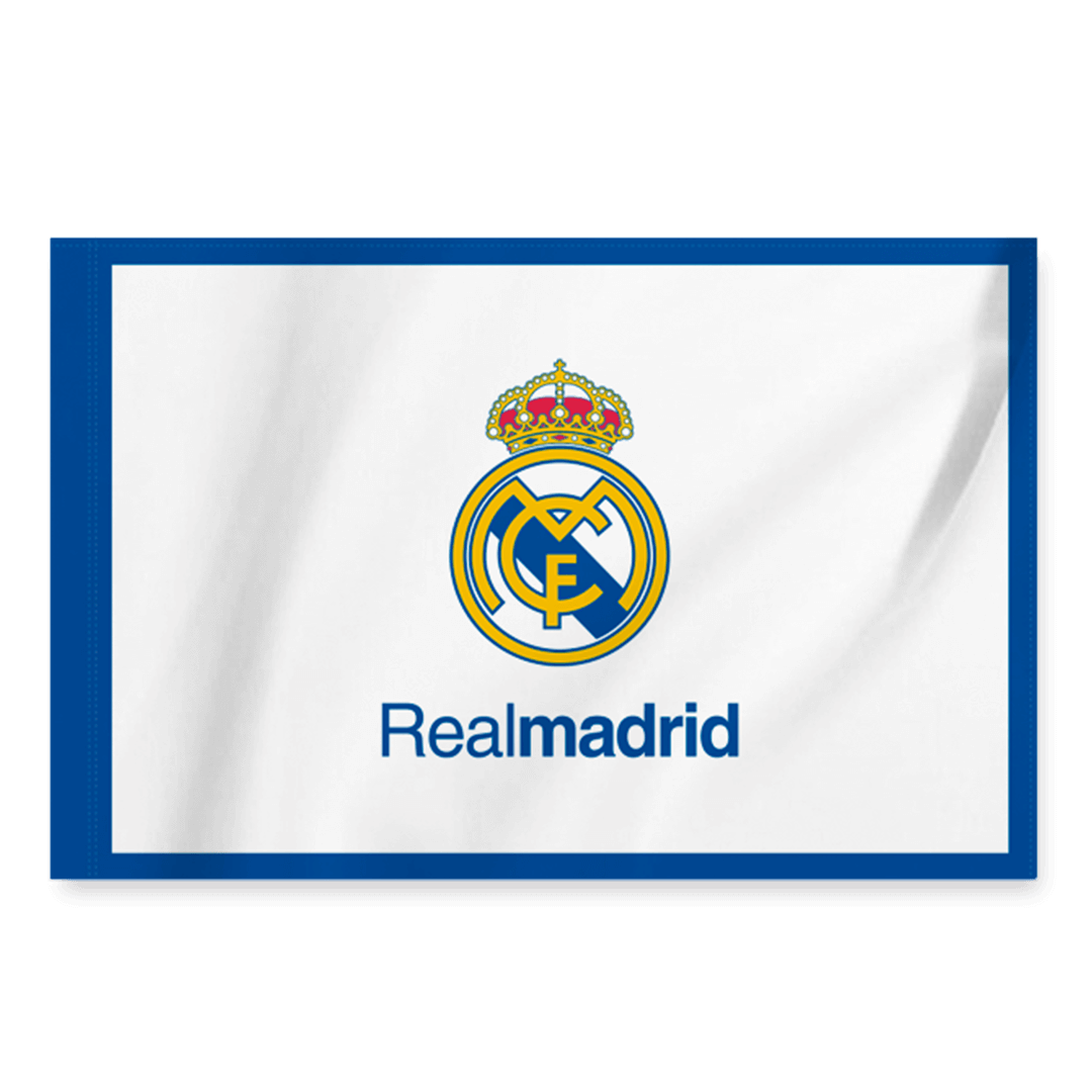 Real Madrid Team Flag White footmaillots.fr