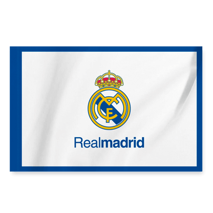 Real Madrid Team Flag White footmaillots.fr
