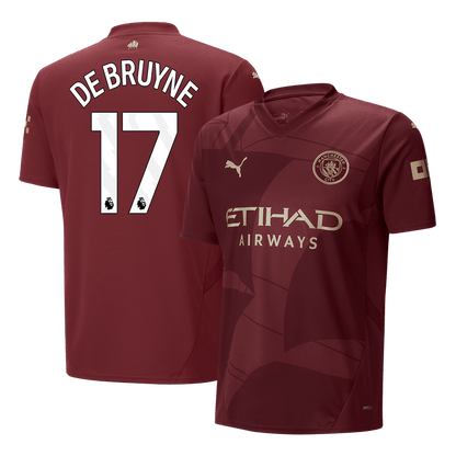 DE BRUYNE #17 Manchester City Third Away  Soccer Jersey 2024/25 footmaillots.fr