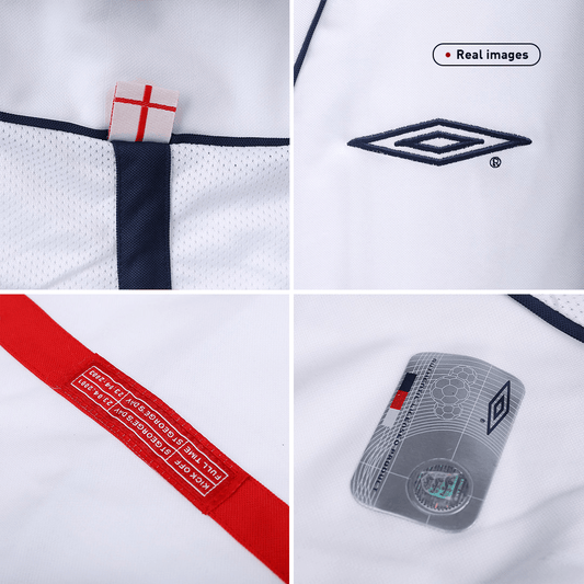 Retro SCHOLES #8 2002 England Home  Soccer Jersey footmaillots.fr