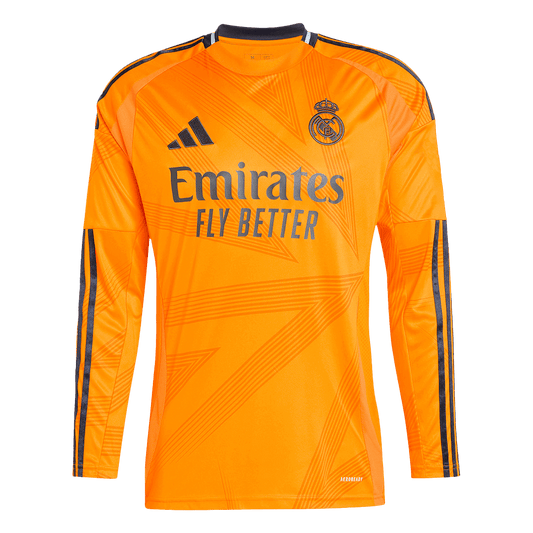 Real Madrid Away Long Sleeve  Soccer Jersey 2024/25 footmaillots.fr