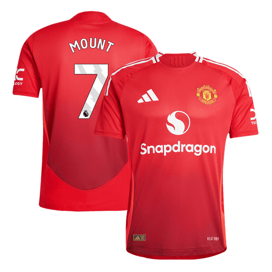 Player Version MOUNT #7 Manchester United Home  Soccer Jersey 2024/25 footmaillots.fr