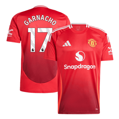 GARNACHO #17 Manchester United Home  Soccer Jersey 2024/25 footmaillots.fr