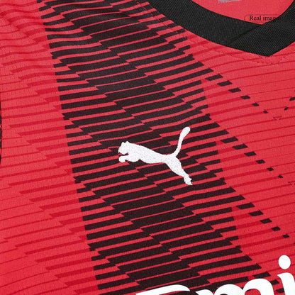 Kid's AC Milan Home  Soccer Jersey Kit(Jersey+Shorts) 2023/24 footmaillots.fr
