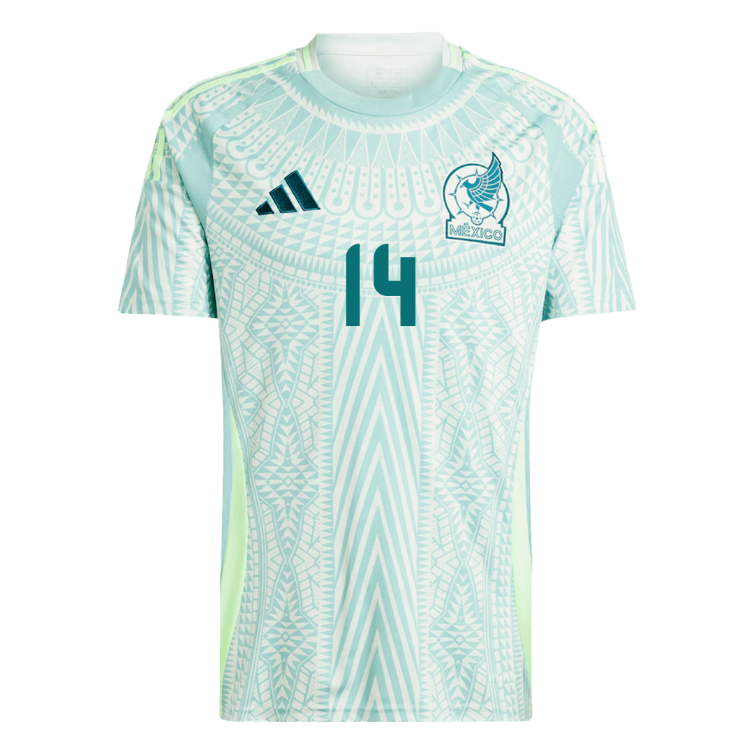 Men's Mexico CHICHARITO #14 Away Soccer Jersey Copa América 2024 footmaillots.fr