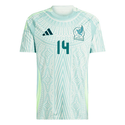 Men's Mexico CHICHARITO #14 Away Soccer Jersey Copa América 2024 footmaillots.fr