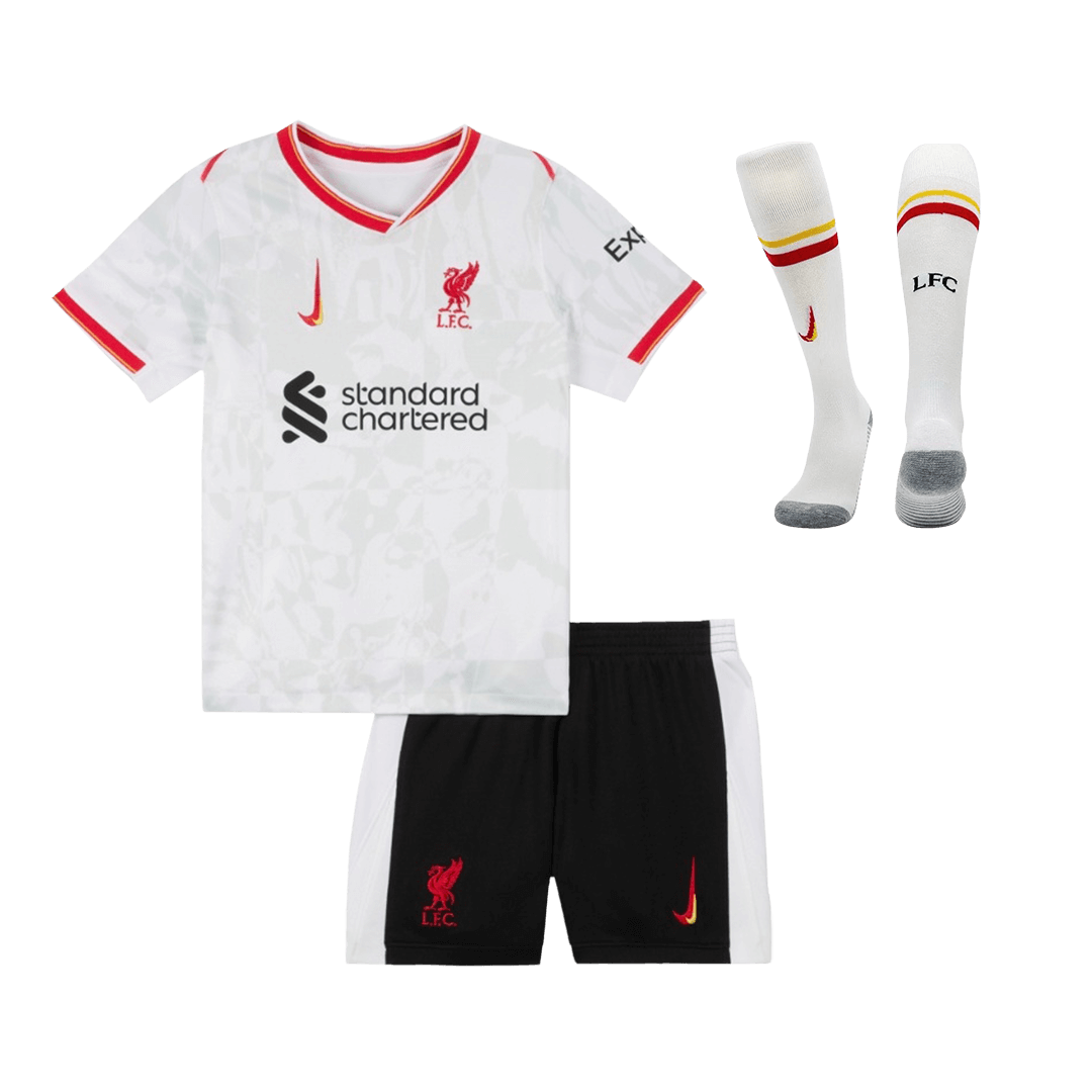Kid's Liverpool Third Away  Soccer Jersey Kit(Jersey+Shorts+Socks) 2024/25 footmaillots.fr