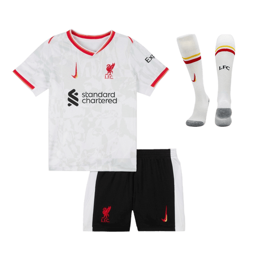 Kid's Liverpool Third Away  Soccer Jersey Kit(Jersey+Shorts+Socks) 2024/25 footmaillots.fr