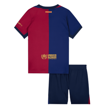 Kid's Barcelona Home  Soccer Jersey Kit(Jersey+Shorts) 2024/25-Spotify Logo Without Text footmaillots.fr