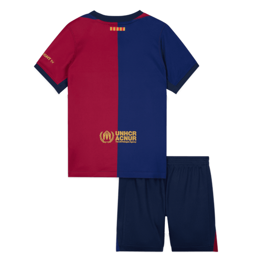 Kid's Barcelona Home  Soccer Jersey Kit(Jersey+Shorts) 2024/25-Spotify Logo Without Text footmaillots.fr