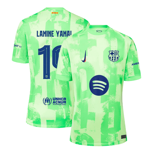 LAMINE YAMAL #19 Barcelona Third Away  Soccer Jersey 2024/255 - UCL?Spotify Logo Without Text? footmaillots.fr