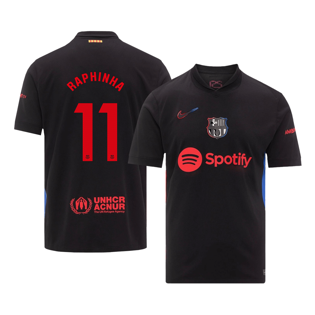 RAPHINHA #11 Barcelona Away  Soccer Jersey 2024/25 footmaillots.fr