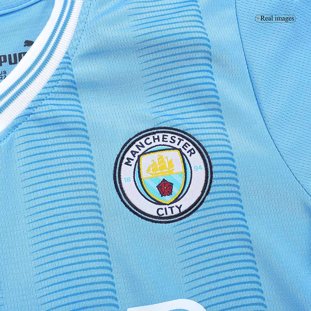 Kid's Manchester City Home  Soccer Jersey Kit(Jersey+Shorts) 2023/24 footmaillots.fr