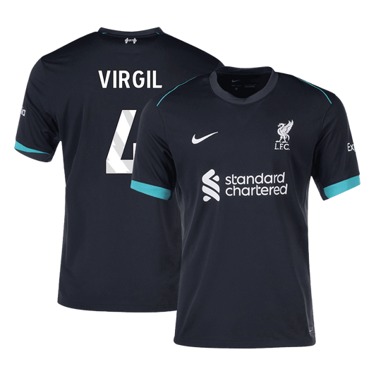 VIRGIL #4 Liverpool Away  Soccer Jersey 2024/25 footmaillots.fr