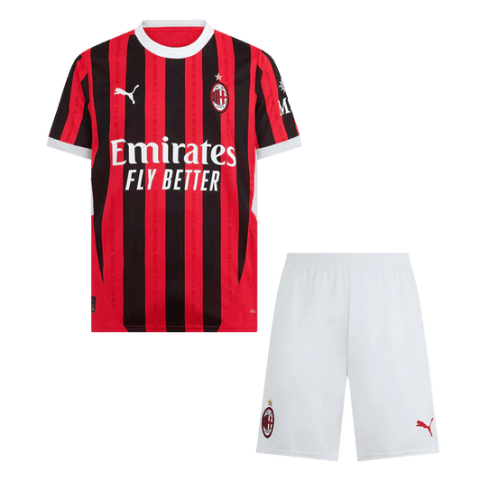 AC Milan Home  Soccer Jersey Kit(Jersey+Shorts) 2024/25 footmaillots.fr