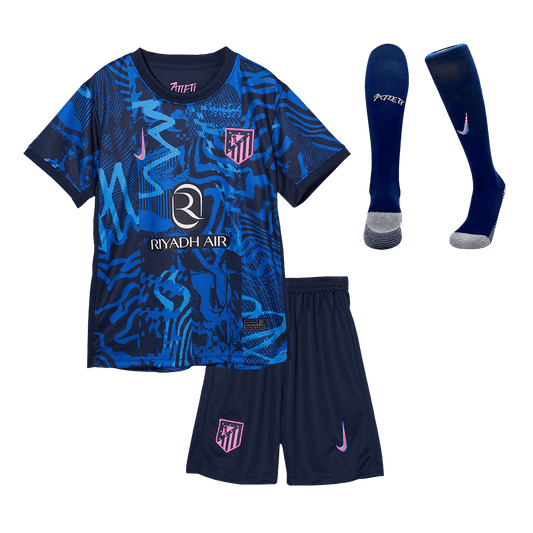 Kid's Atletico Madrid Third Away  Soccer Jersey Kit(Jersey+Shorts+Socks) 2024/25 footmaillots.fr