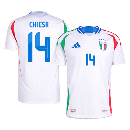 Player Version CHIESA #14 Italy Away  Soccer Jersey Euro 2024 footmaillots.fr