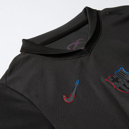 Kid's Barcelona Away  Soccer Jersey Kit(Jersey+Shorts) 2024/25 - Spotify Logo Without Text footmaillots.fr