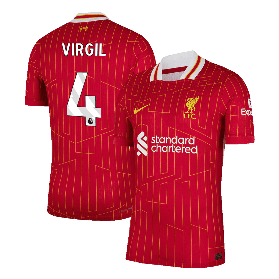 Player Version VIRGIL #4 Liverpool Home  Soccer Jersey 2024/25 footmaillots.fr