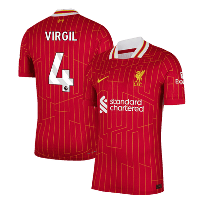 Player Version VIRGIL #4 Liverpool Home  Soccer Jersey 2024/25 footmaillots.fr