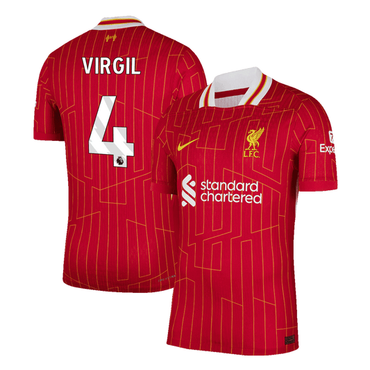 Player Version VIRGIL #4 Liverpool Home  Soccer Jersey 2024/25 footmaillots.fr