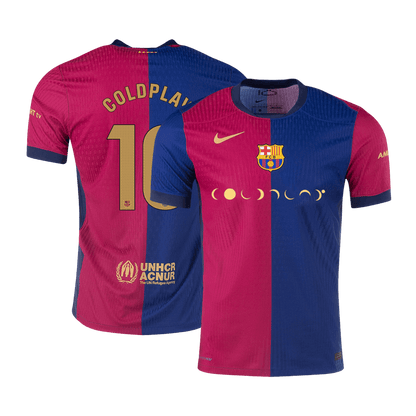 Player Version COLDPLAY #10 Barcelona Home  Soccer Jersey 2024/25 footmaillots.fr