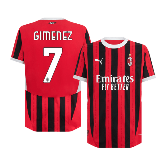 Player Version GIMENEZ #7 AC Milan Home  Soccer Jersey 2024/25 footmaillots.fr