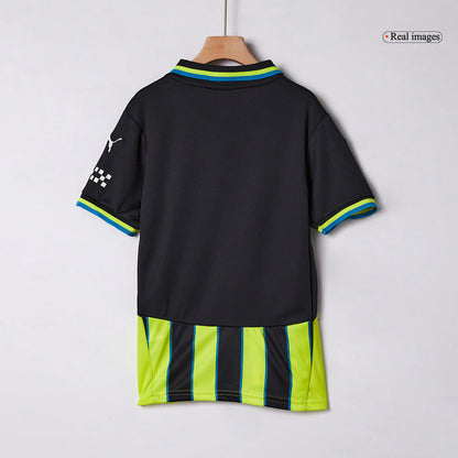 Kid's Manchester City Away  Soccer Jersey Kit(Jersey+Shorts) 2024/25 footmaillots.fr