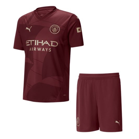 Manchester City Third Away  Soccer Jersey Kit(Jersey+Shorts) 2024/25 footmaillots.fr
