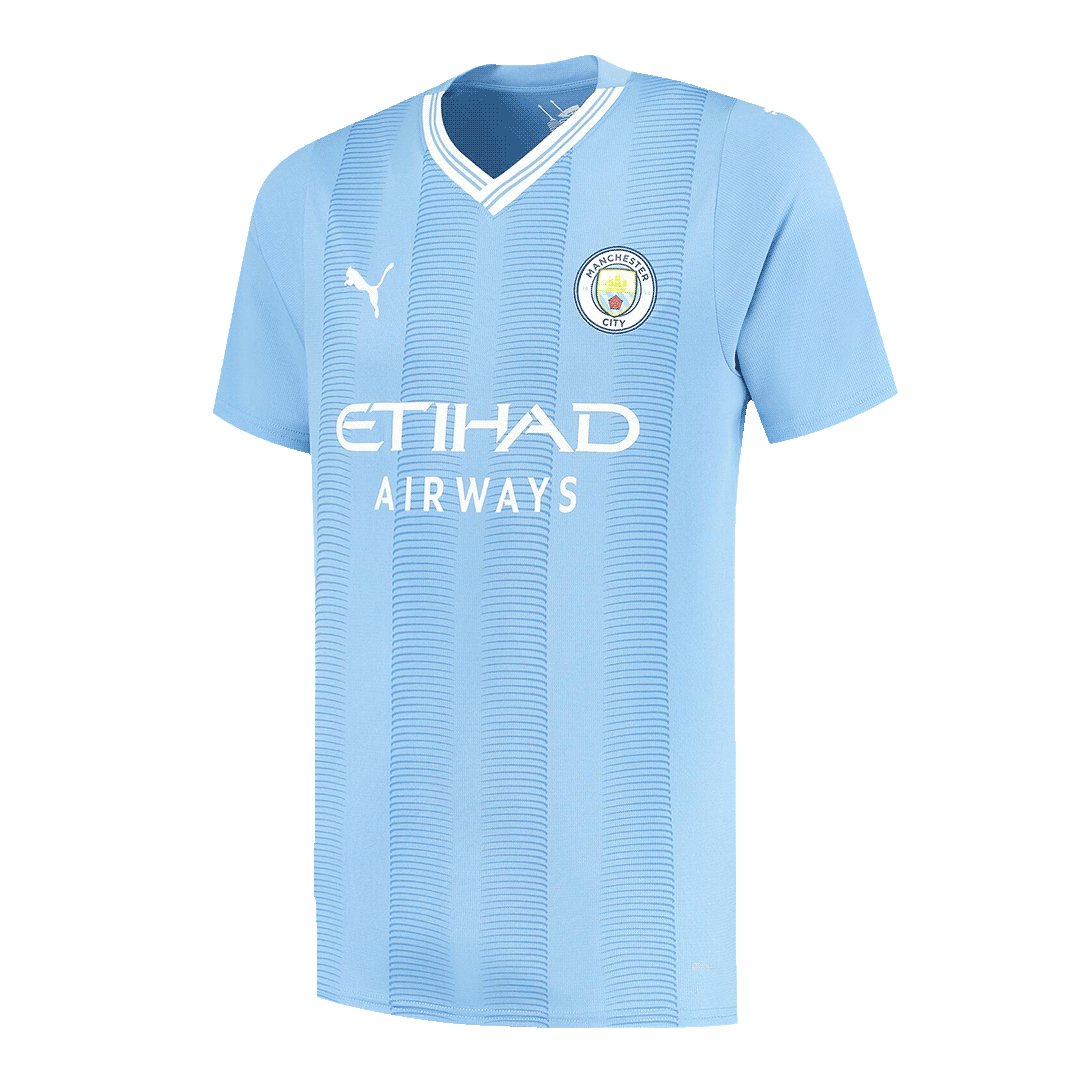 HAALAND #9 Manchester City Home  Soccer Jersey 2023/24 footmaillots.fr