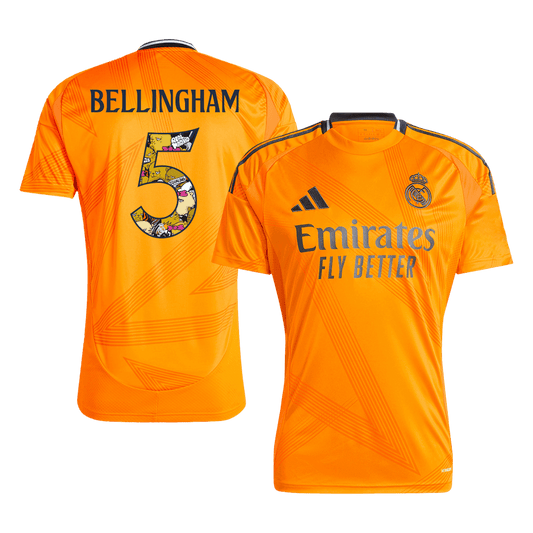 BELLINGHAM #5 Real Madrid Away  Soccer Jersey 2024/25 - Bear Champ Font footmaillots.fr