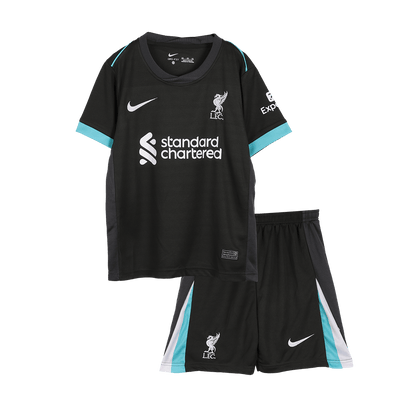 Kid's Liverpool Away  Soccer Jersey Kit(Jersey+Shorts+Socks) 2024/25 footmaillots.fr