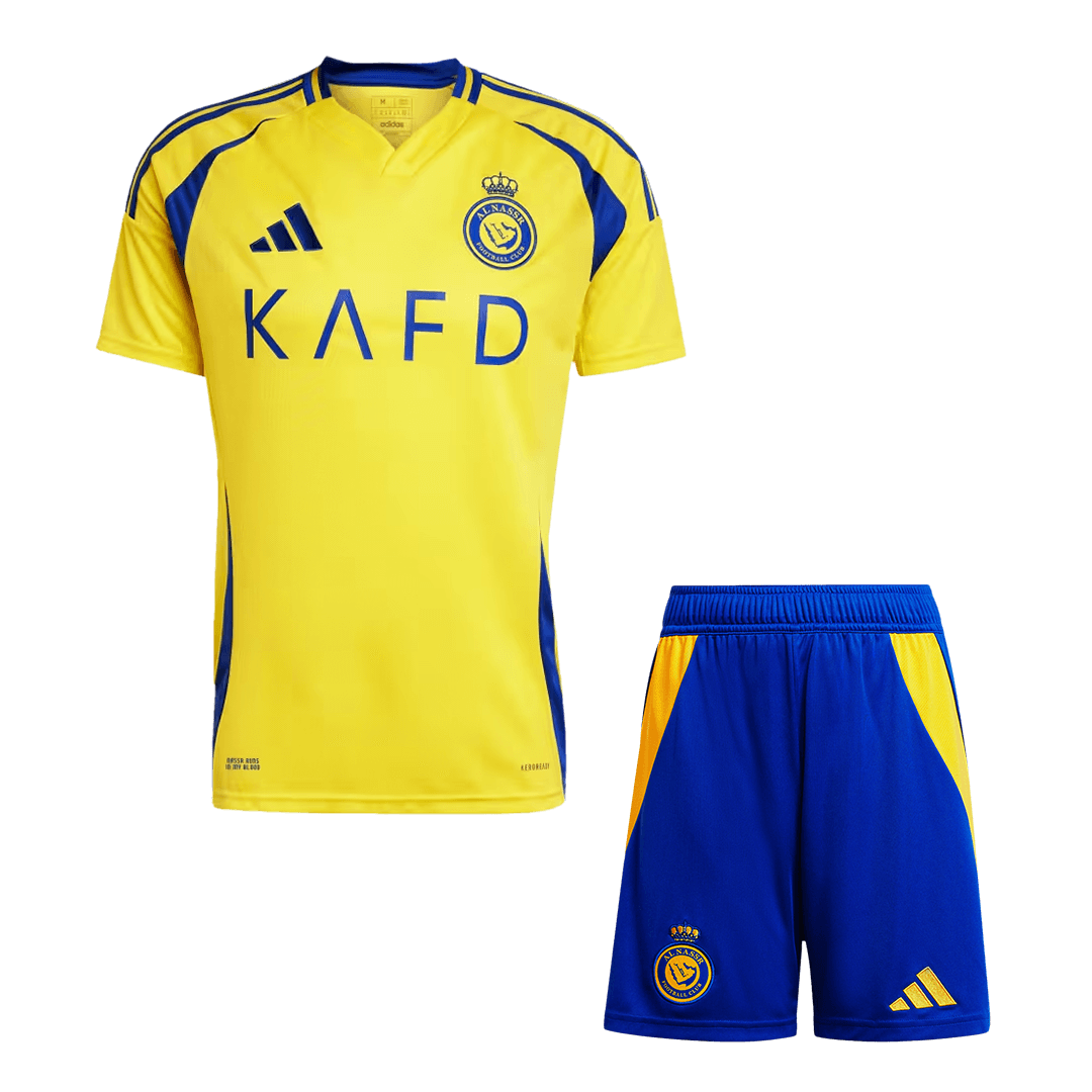 Al Nassr Home  Soccer Jersey Kit(Jersey+Shorts) 2024/25 footmaillots.fr