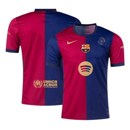 Barcelona Home  Soccer Jersey 2024/25 - 125th Anniversary(Spotify Logo Without Text) footmaillots.fr