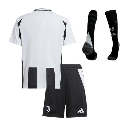 Kid's Juventus Home  Soccer Jersey Kit(Jersey+Shorts+Socks) 2024/25 footmaillots.fr