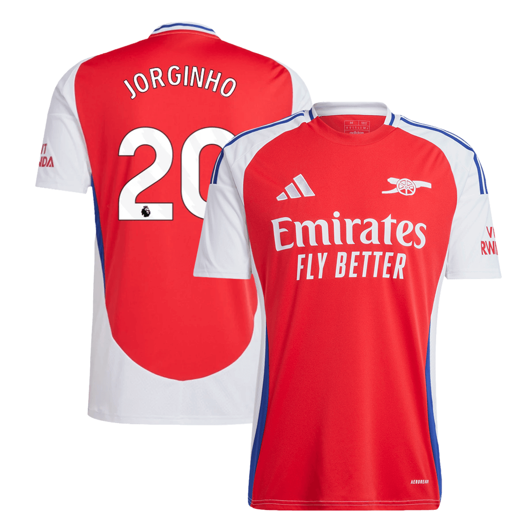 JORGINHO #20 Arsenal Home  Soccer Jersey 2024/25 footmaillots.fr