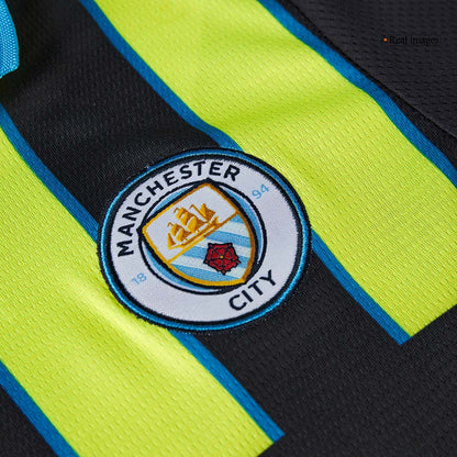 Kid's Manchester City Away  Soccer Jersey Kit(Jersey+Shorts) 2024/25 footmaillots.fr