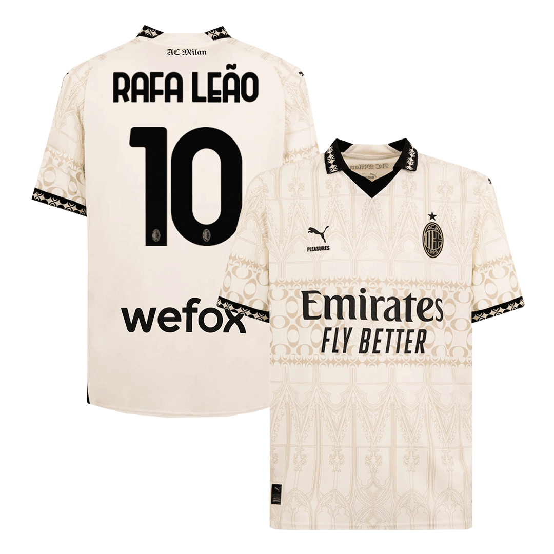 RAFA LE?O #10 AC Milan X Pleasures Fouth Away  Soccer Jersey 2023/24 footmaillots.fr