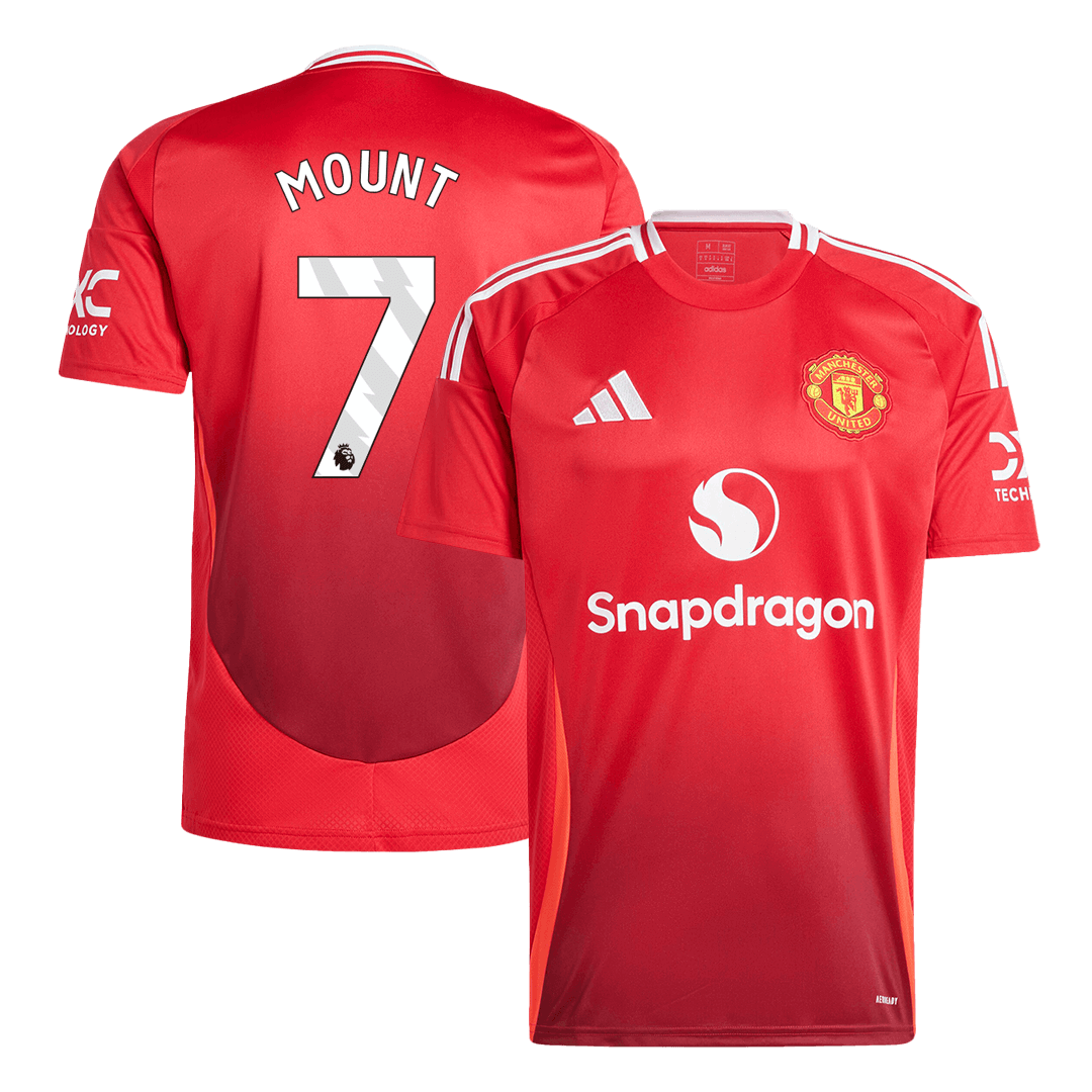 MOUNT #7 Manchester United Home  Soccer Jersey 2024/25 footmaillots.fr