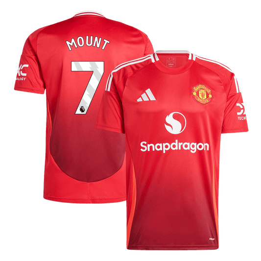 MOUNT #7 Manchester United Home  Soccer Jersey 2024/25 footmaillots.fr